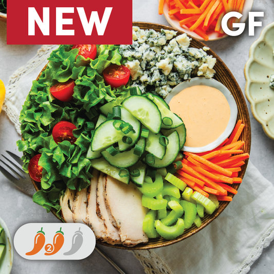 Buffalo Ranch Salad with chicken