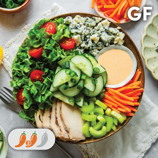 Buffalo Ranch Salad with chicken