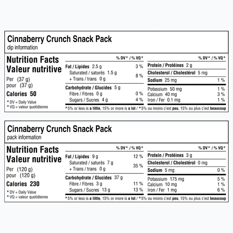 Cinnaberry Crunch Snack Pack